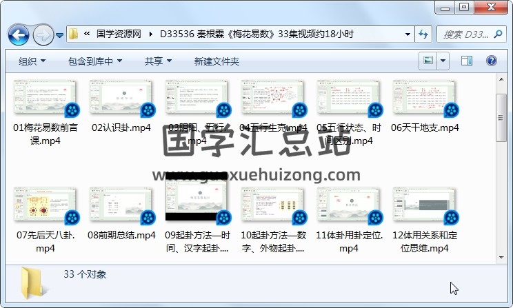 秦根霖《梅花易数》33集视频约18小时 梅花易数 第1张