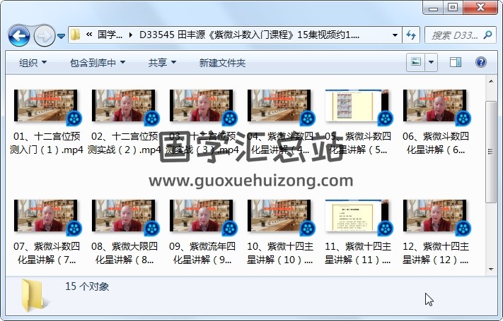 田丰源《紫微斗数入门课程》15集视频约1.5小时 紫微斗数 第1张