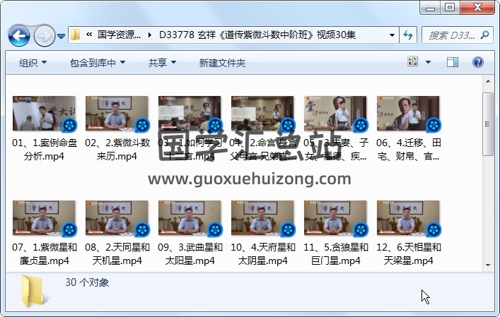 玄祥《道传紫微斗数中阶班》视频30集约6小时 紫微斗数 第1张