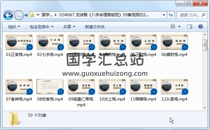 龙诗雅《八字命理高级班》59集视频约26小时 四柱八字 第1张