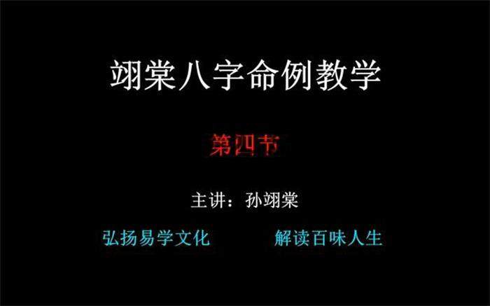 孙翊棠新派八字视频教程26集百度网盘分享-封面四柱八字