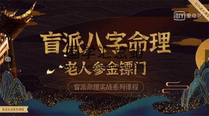 金镖门《老人参盲派八字命理实战技法透解》视频课程30集百度网盘分享-封面命理学