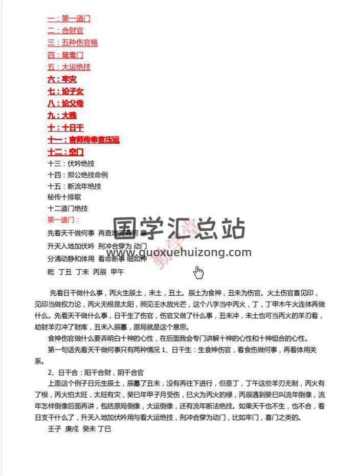 金镖门十二道门绝技41页PDF电子书百度网盘分享-封面命理学