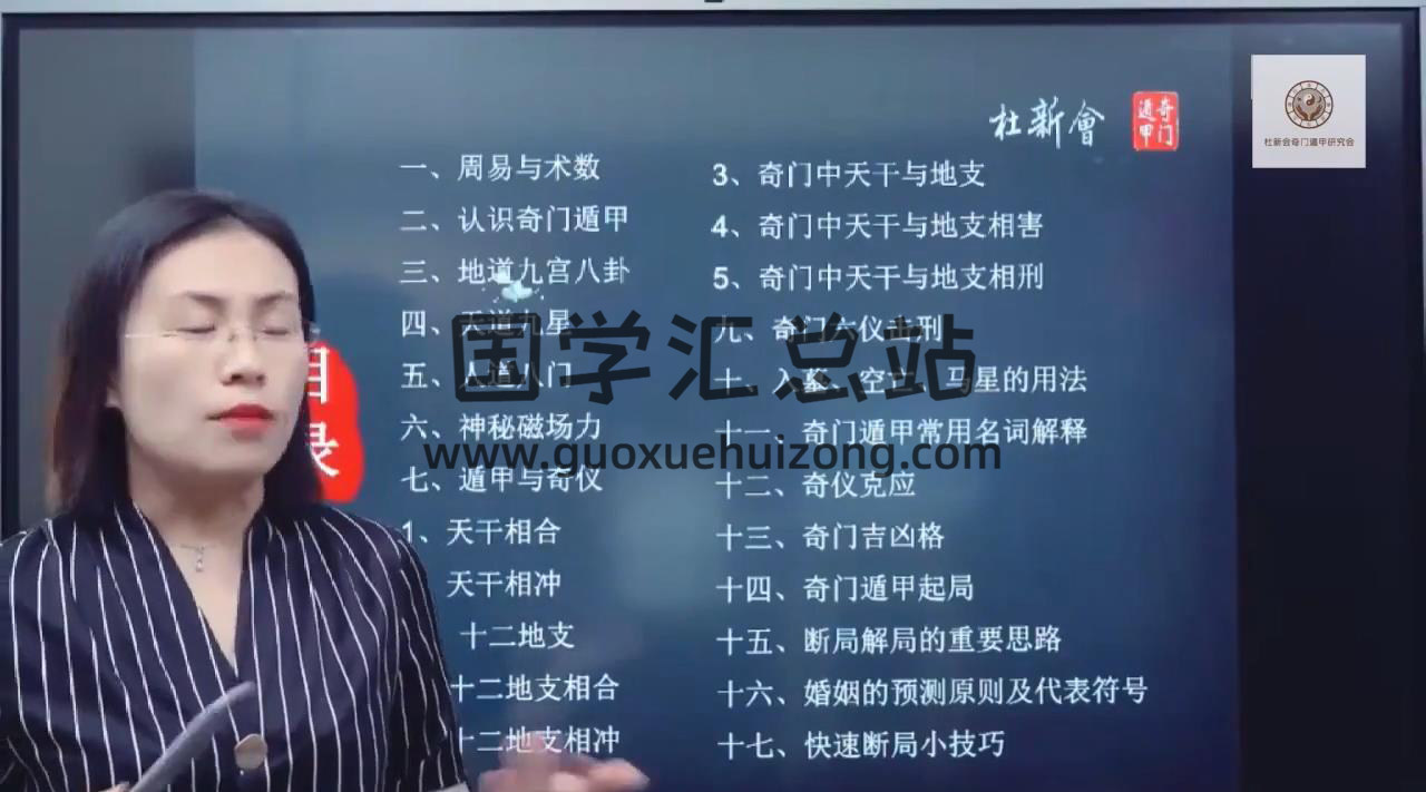 杜新会奇门遁甲-初级班 杜少宁讲解19集视频课程百度网盘分享-封面奇门遁甲