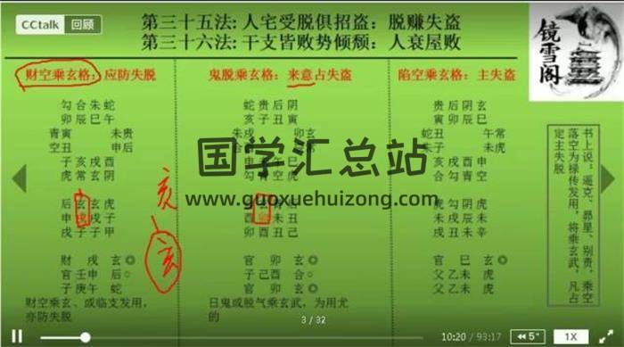 千洛紫衣鬼壬鏡雪閣《大六壬理氣正源》30集視頻課程百度網盤分享-封面六壬