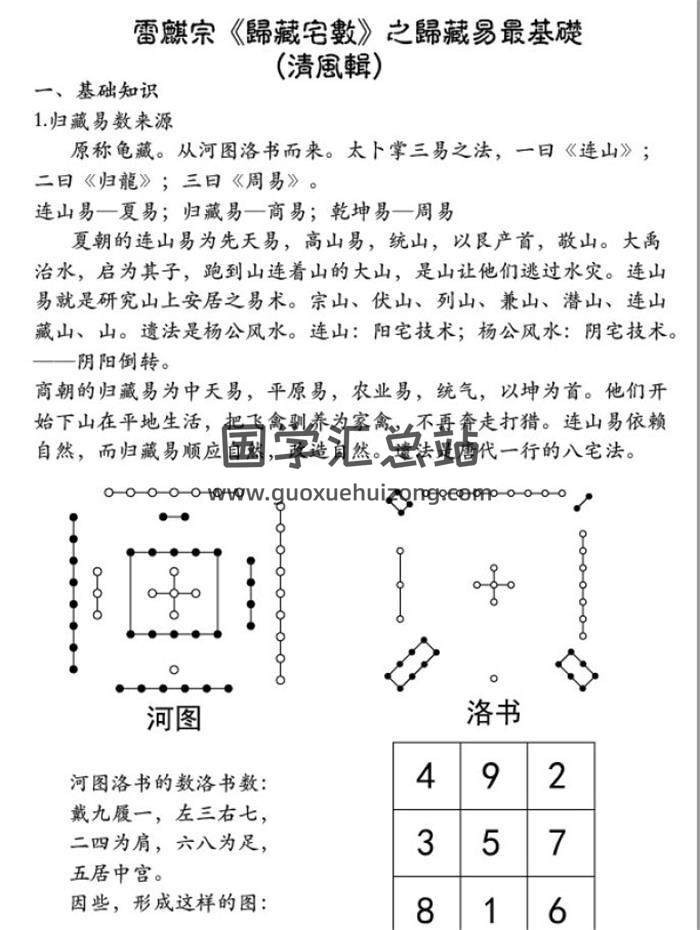 雷麒宗2019年11月份《归藏宅数》风水教程文档资料百度网盘分享-封面易学