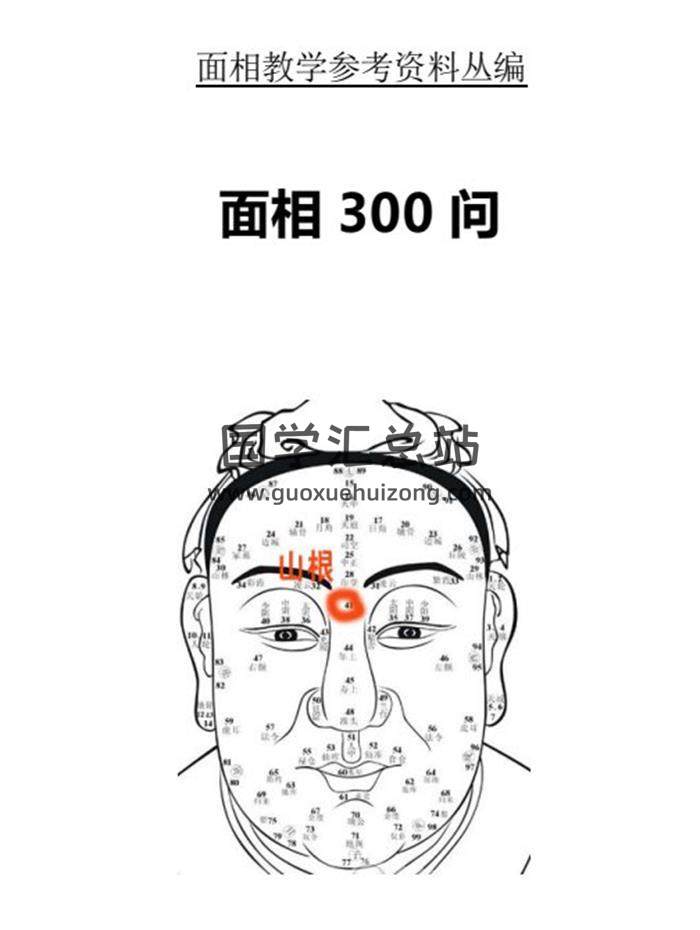 《面相300问》面相先生实体资料高清230页PDF电子版百度网盘分享-封面易学