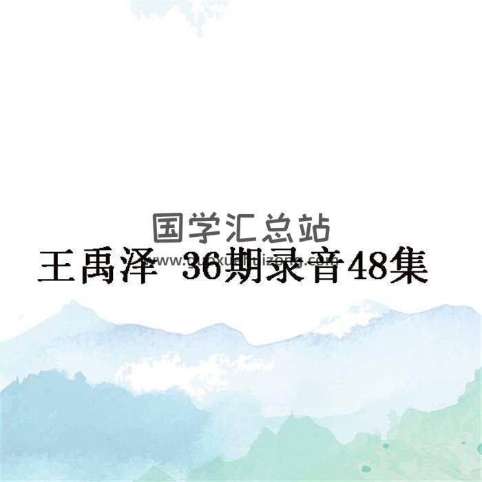 王禹泽 36期录音48集百度网盘分享-封面四柱八字