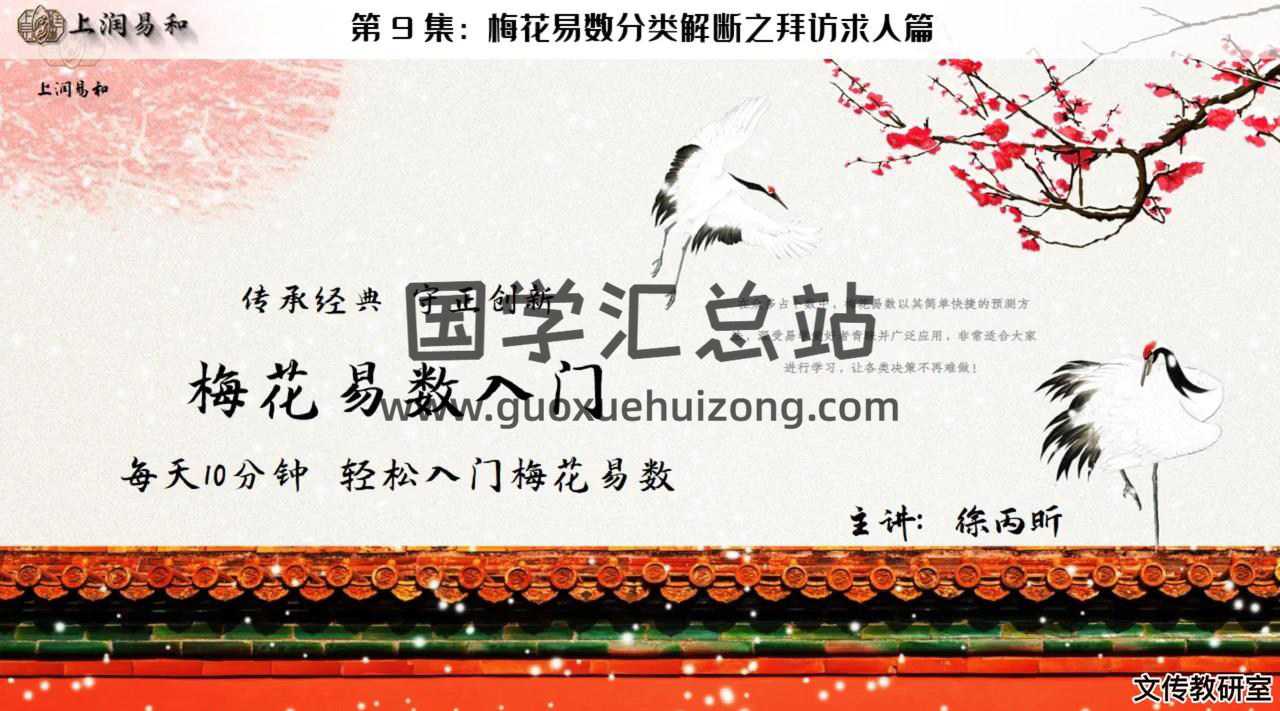 徐丙昕《梅花易数中级课程》12集视频课程百度网盘分享-封面易学