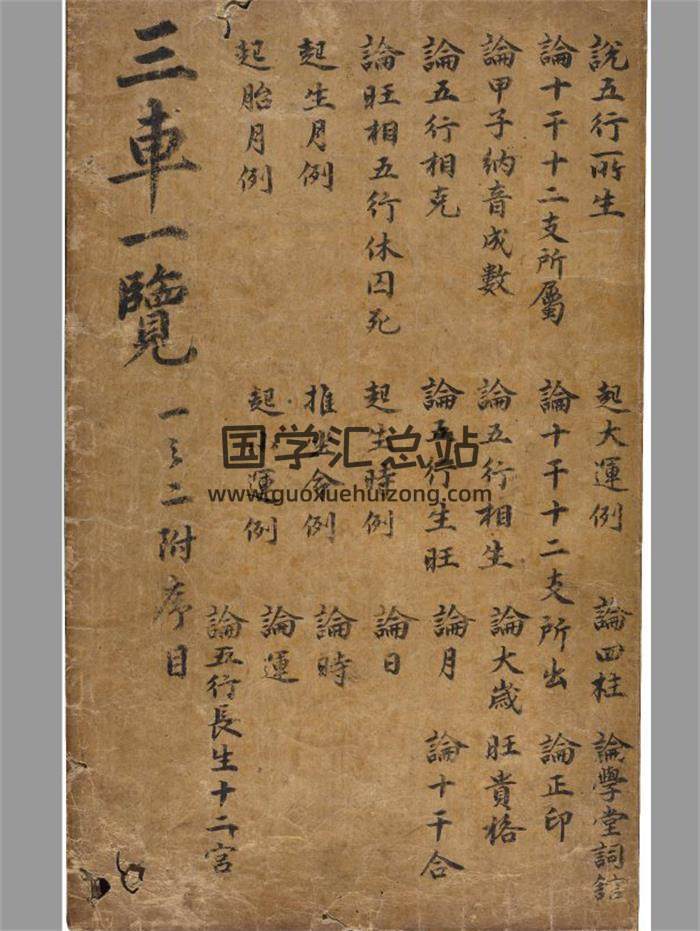 三车一览命书详论.十卷[宋]方谦之编.朝鲜金属活字刊本293页电子书百度网盘分享-封面命理学