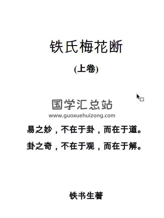 铁书生老师《铁氏梅花断（上下卷）》2本PDF电子书 百度网盘分享-封面易学