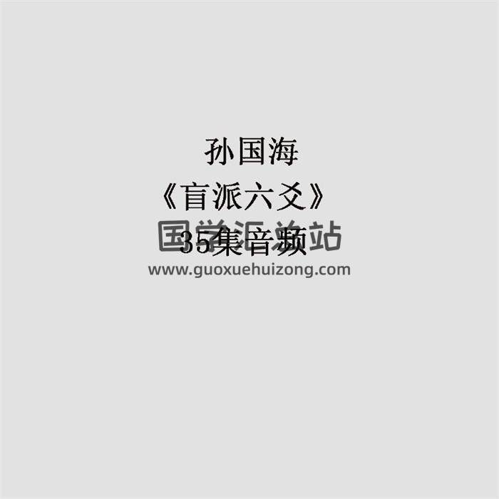 孙国海《盲派六爻》35集音频 百度网盘分享-封面六爻