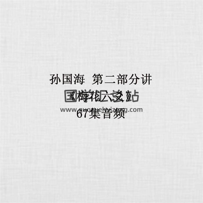 孙国海第二部分讲《梅花六爻》68集音频 百度网盘分享-封面六爻