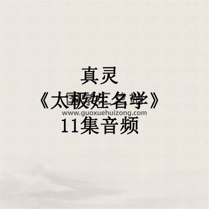 真灵《太极姓名学》11集音频 百度网盘分享-封面姓名学