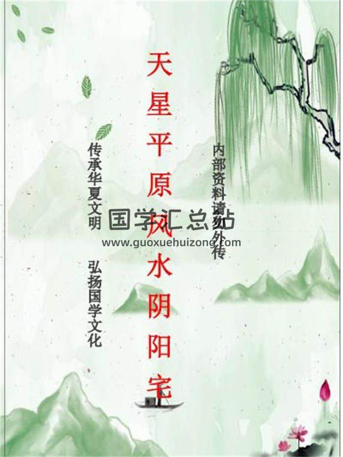 风水书籍《天星平原风水阴阳宅内部资料》110页PDF电子书-封面易学