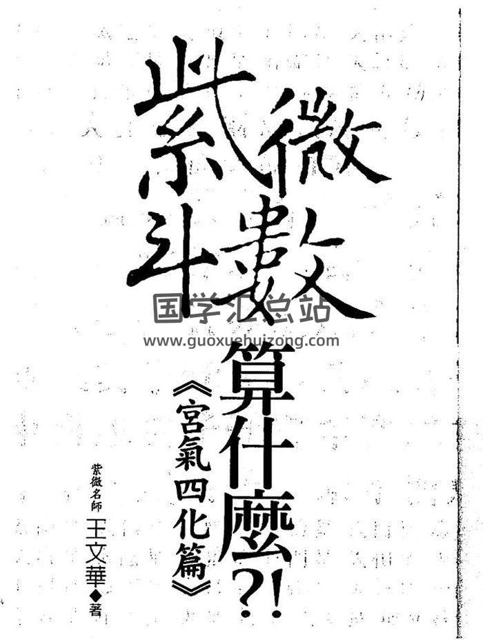 王文华《紫微斗数算什么-宫气四化篇》199页（双页）PDF电子书-封面易学