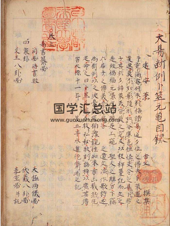 《卜筮元龟》(大易断例卜筮元龟)2册,抄本(清晰)PDF电子书-封面占卜预测
