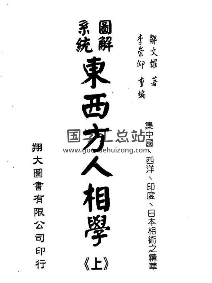 邹文耀《图解系统东西方人相学》上下册PDF电子书-封面易学