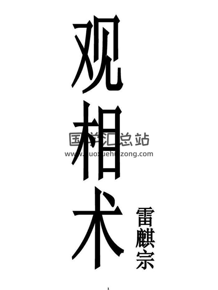 雷麒宗 2019《观像术》微信头像预测法名片预测法 测字术103页PDF电子书-封面易学