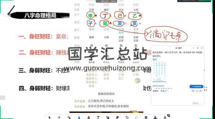 刘羿成《道家八字》21集视频课程 百度网盘分享-封面命理学