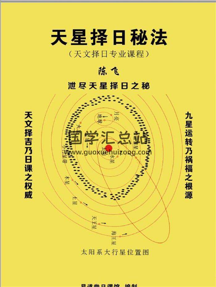陈飞《天星风水择日秘法》七政四余天星实战风水催财布局日课176页PDF电子书-封面易学