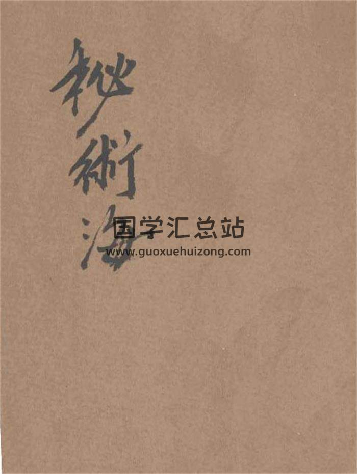 易学书籍《秘术海》民国版273页PDF电子书 百度网盘分享-封面易学