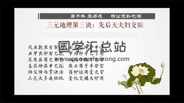 王易成《杨公元卦地理》高级课程 江西三僚 12集风水学视频-封面易学