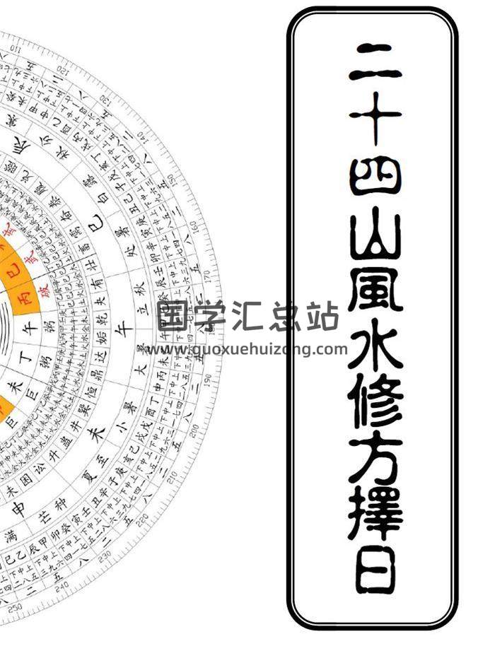 《二十四山风水修方择日》51页PDF电子书-封面择日
