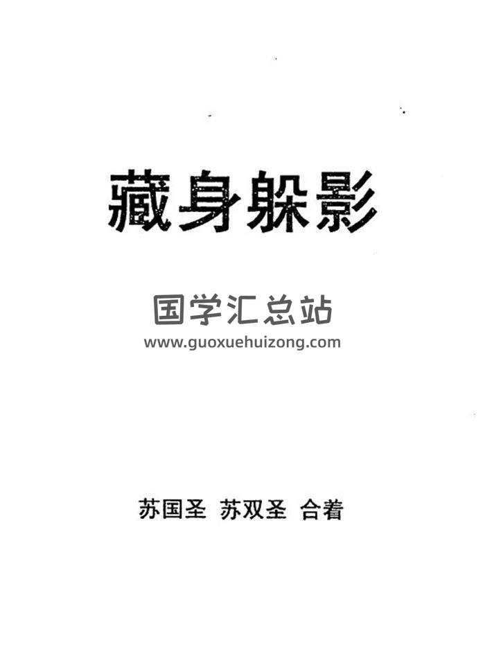 苏国圣.苏双圣《藏身躲影》128页(双页版)PDF电子书-封面易学