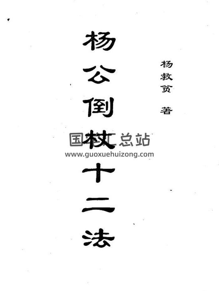 杨救贫《杨公倒杖十二法》304页PDF电子书-封面易学