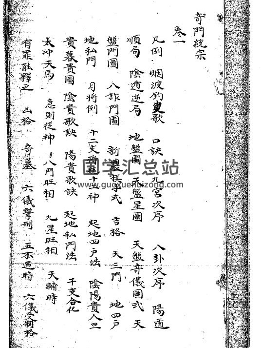 奇门遁甲古籍《奇门统宗》附奇门外传 清钞本235页(双页版)PDF电子书 百度网盘分享-封面奇门遁甲