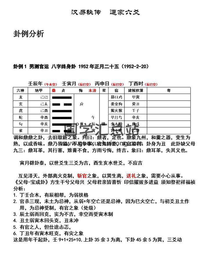 《汉易秘传 道家六爻卦例分析》高清101页PDF电子书-封面六爻