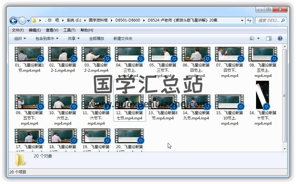 卢老师《紫微斗数飞星讲解》20集紫微斗数视频 易学 第1张-国学站