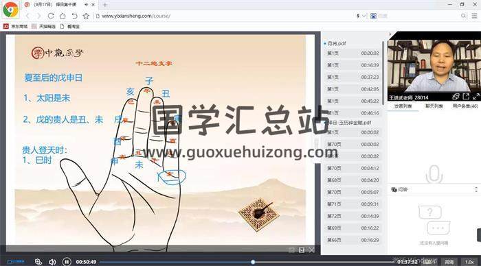 王进武《日课全科高级研修班庚子年第一期、正体五行择日法课程》31集视频+文档17本-封面风水