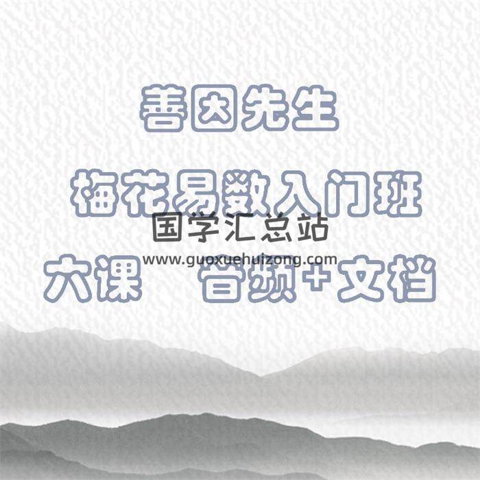 善因先生《梅花易數入門班》6課音頻+文檔-封面梅花易數