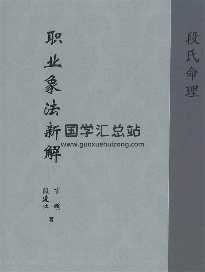 段建业 言明《职业象法新解》210页PDF电子书-封面命理学