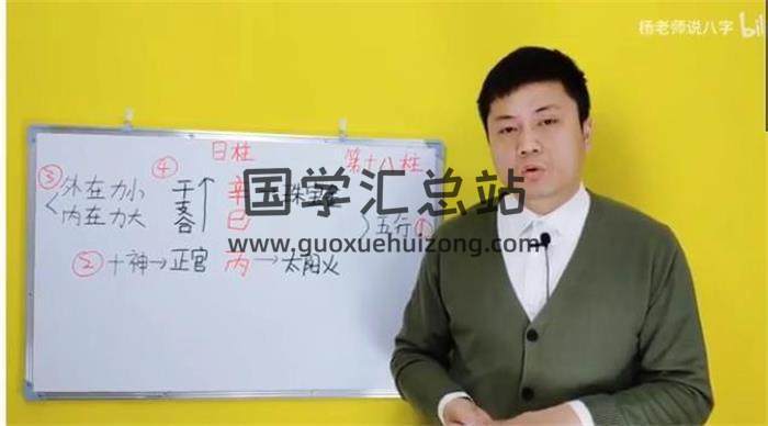 杨老师《60甲子单柱解读》2集视频-封面四柱八字