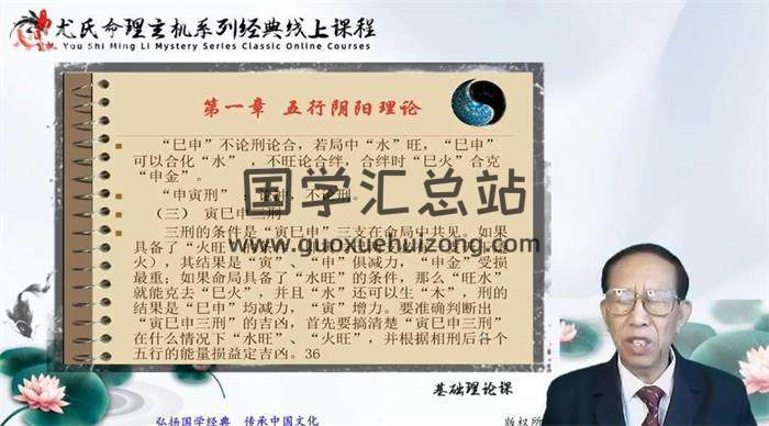尤英华《尤氏八字时空规律学》23集八字视频-封面四柱八字