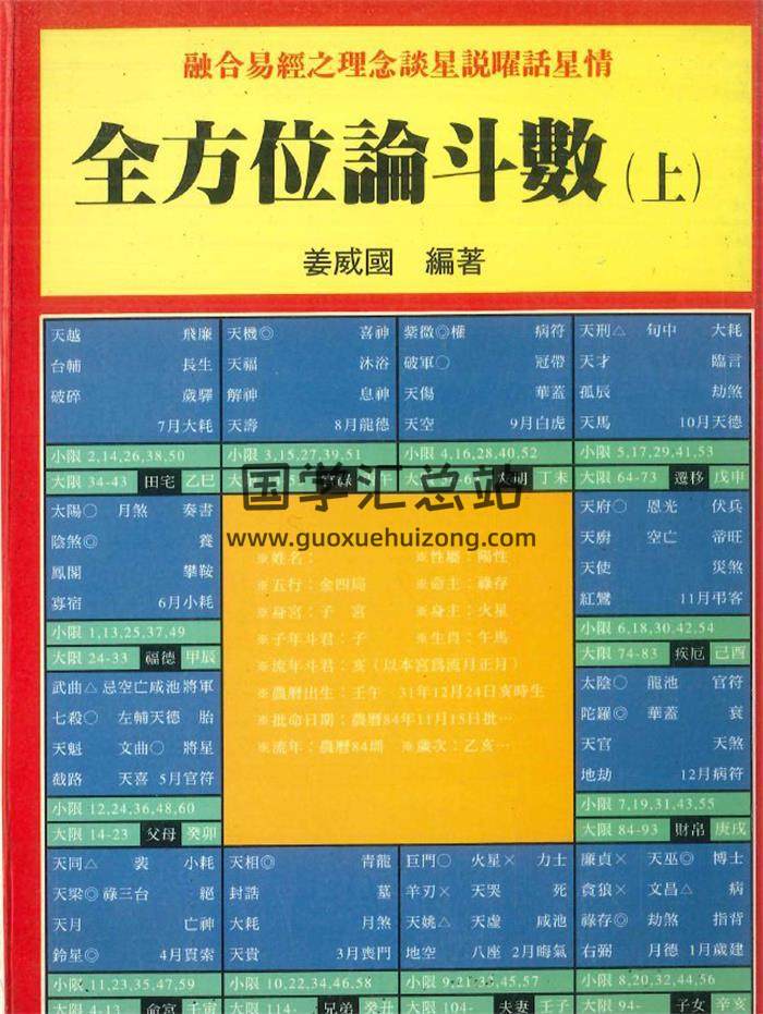 姜威国编著《全方位论斗数》上下册PDF电子书-封面紫微斗数