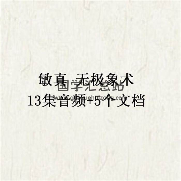 敏真《无极象术》13集音频+5分文档-封面易学