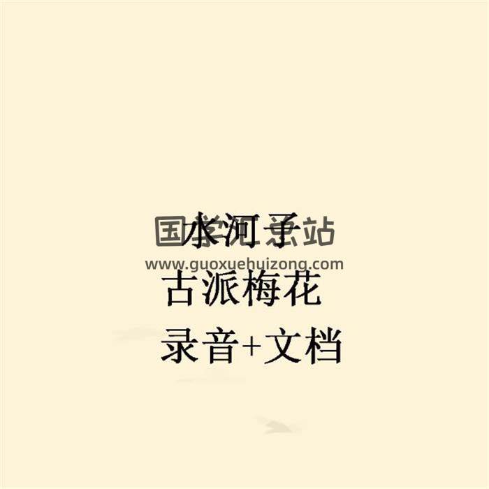 水河子《古派梅花》16集录音+文档-封面梅花易数