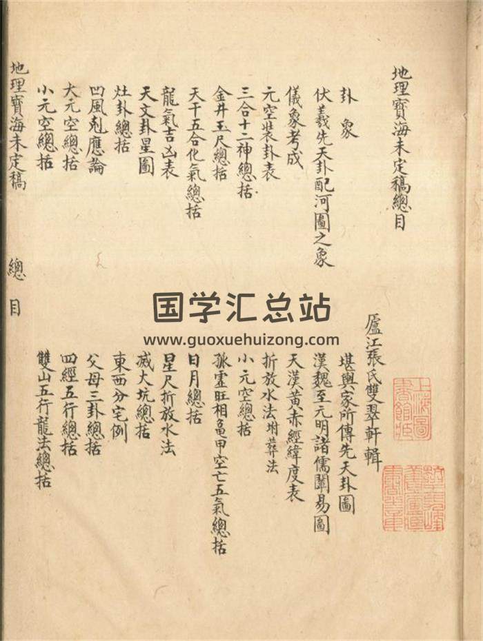 《地理宝海》不分卷964页(双页版)PDF电子书-封面风水