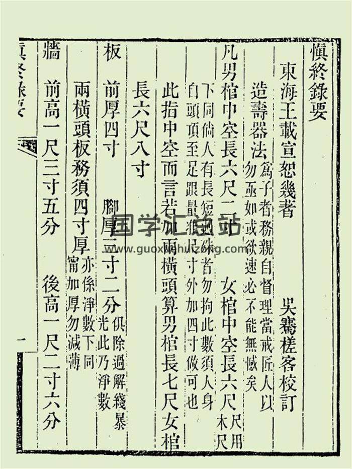 《慎终录要》清刻本20页PDF电子书-封面风水