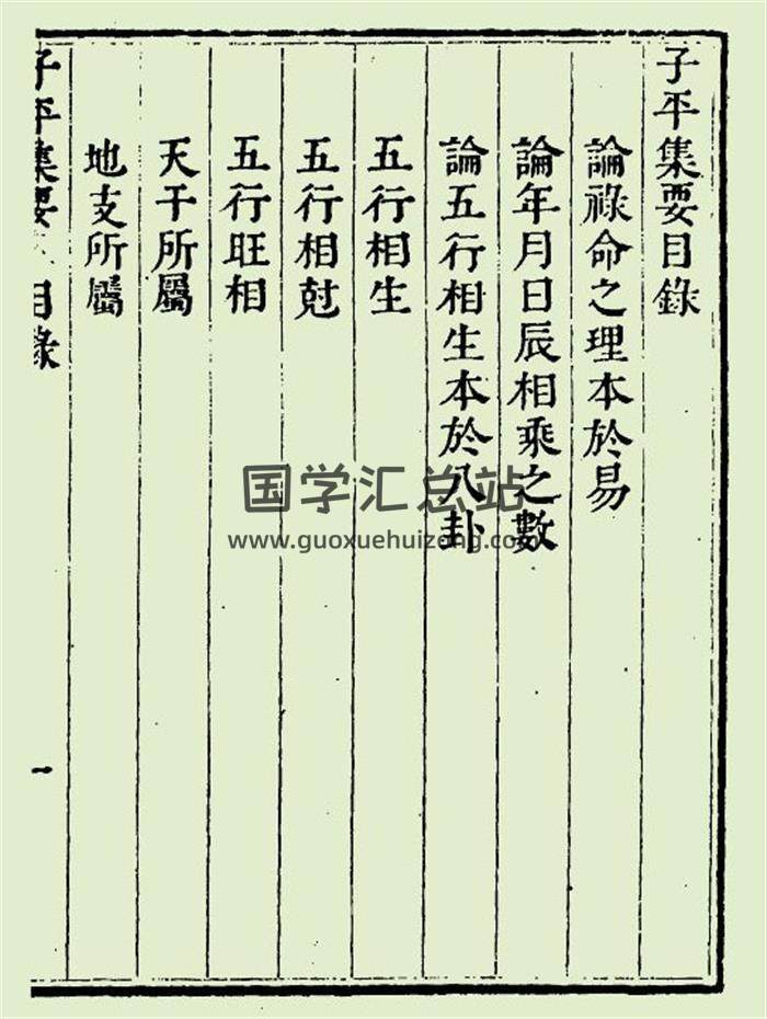 《子平集要》清内府本229页PDF电子书-封面命理学