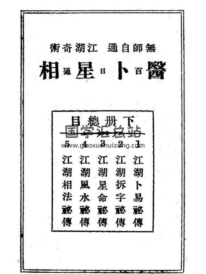 医卜星相百日通下册《卜命风水相法秘传》312页PDF电子书-封面易学