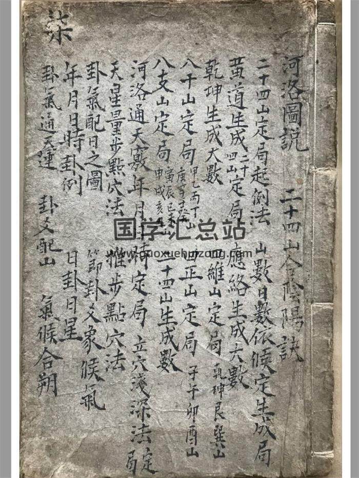 择吉类古籍《河洛通天窍》手抄本.郭氏心经《河洛图说》81页PDF电子书-封面择日