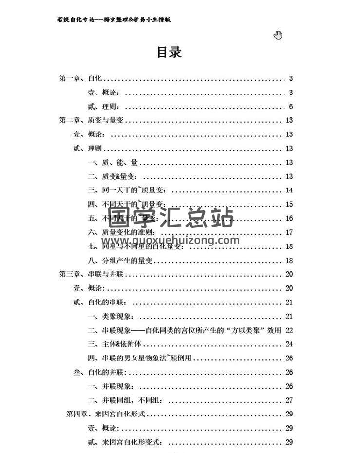 《若提自化专论》梅玄整理&学易小生排版86页PDF电子书-封面紫微斗数