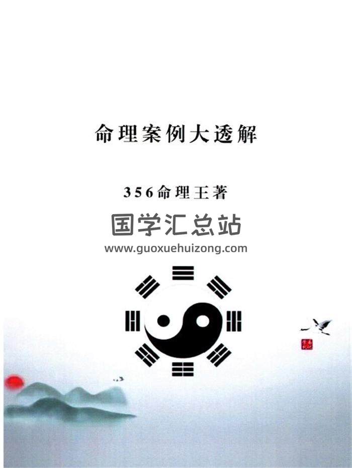 356命理王《命理案例大透解、356命理王》222页PDF电子书-封面命理学
