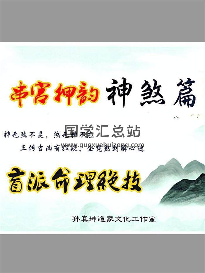 孙真坤《串宫押韵命理绝技、神煞篇》176页PDF电子书-封面命理学