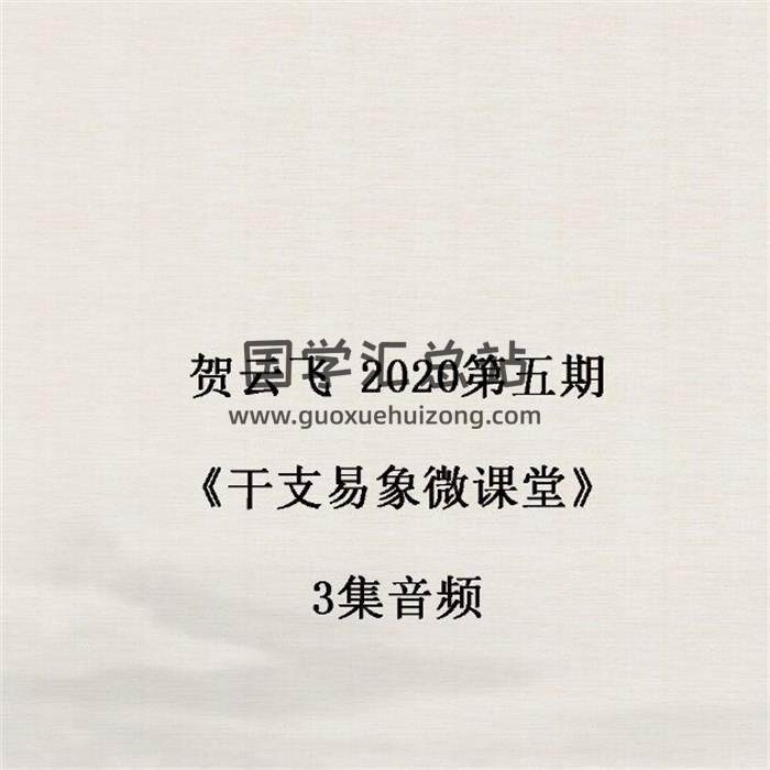 贺云飞 2020第五期《干支易象微课堂》3集音频-封面梅花易数